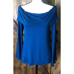 Bobeau Long Sleeve Off The Shoulder top Size M